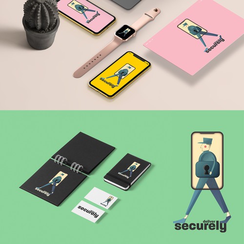 Merchandise artwork with the title 'Security Awareness Illustration Logo'