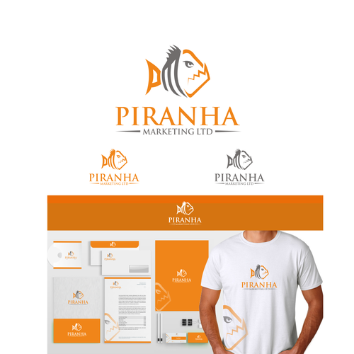 Marketing brand with the title 'Piranha Marketing logos'