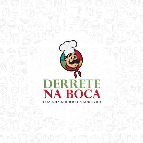 Gourmet design with the title 'Logo concept for Derrete na Boca'
