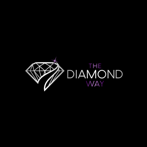 Glamorous logo with the title 'The Diamond Way Logo'