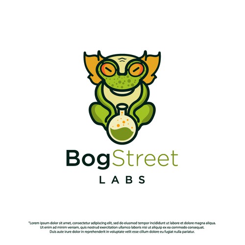 Frog logo with the title 'Frog logo'