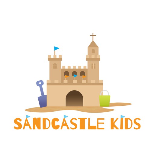 Sand logo with the title 'Sandcastle Kids Logo'