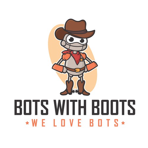Creative-drawing logo with the title 'Boot with bots'