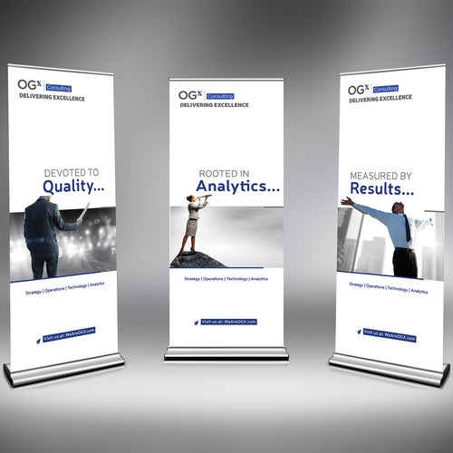 Trade show design with the title 'trade Show Standing Banners'