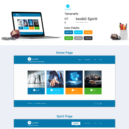 Hiring design with the title 'twobii'