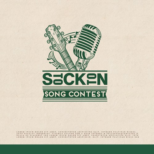 Singer logo with the title 'logo for Stockton song contest '