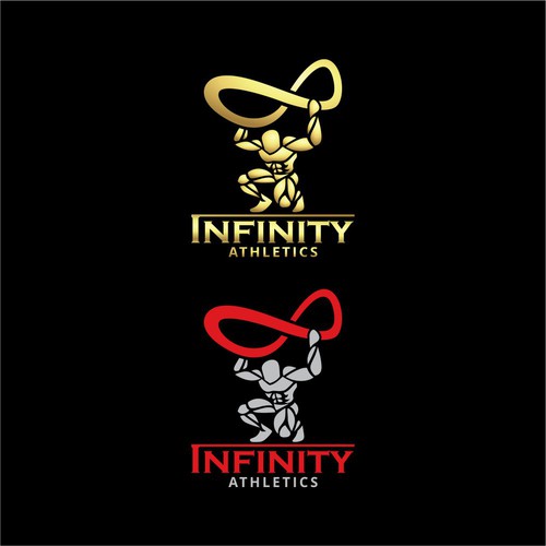 Bodybuilding design with the title 'Logo Concept for INFINITY ATHLETICS'