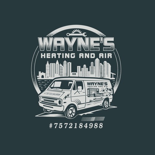 Business t-shirt with the title 'Heating and Air T shirts Design'