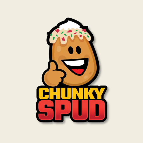 Potato design with the title 'Chunky Spud'