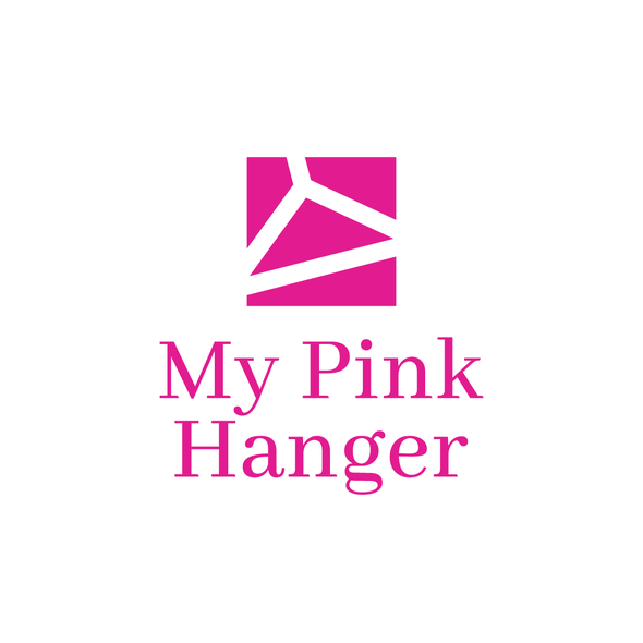 Closet design with the title 'Modern and creative logo for My Pink Hanger'