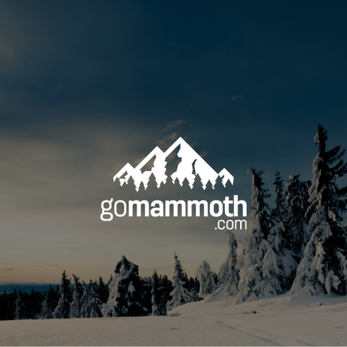 Vacation logo with the title 'Snowy Mountain Forest'