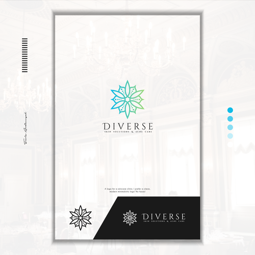 Relaxation logo with the title 'Diverse Skin Solutions & Acne Care Logo Concept'