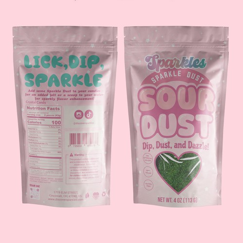 Sparkle design with the title 'Sour Dust'