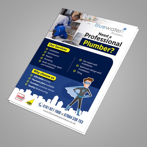 Plumbing design with the title 'Plumbing flyer'