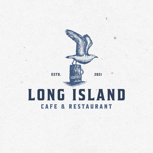 Seagull design with the title 'Long Island'