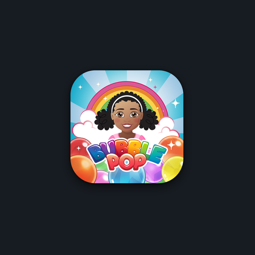 Multicolor design with the title 'Bubble Pop'