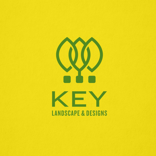 Minimalist logo with the title 'Modern and minimalist design for landscape company'