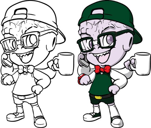 Geeky design with the title 'Geeky Alien'