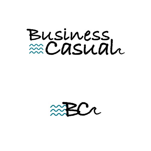 Ocean wave logo with the title 'Surf Clothing Brand'