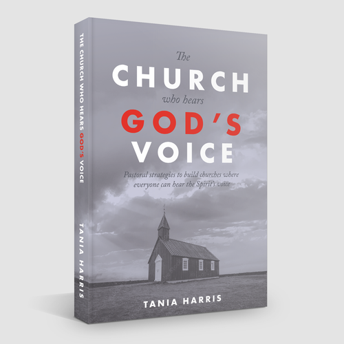 Inspirational book cover with the title 'The Church Who Hears God's Voice' Religious Leadership Book Cover Design'