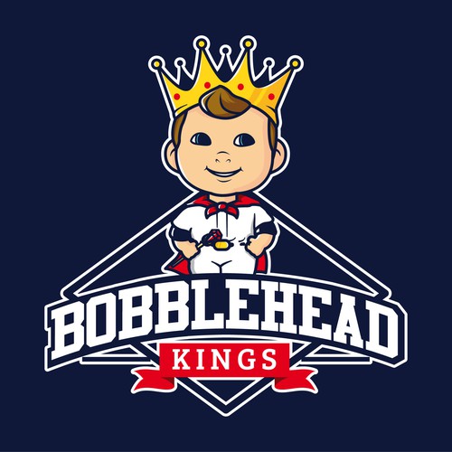 Baseball logo with the title 'BOBBLEHEAD KINGS'