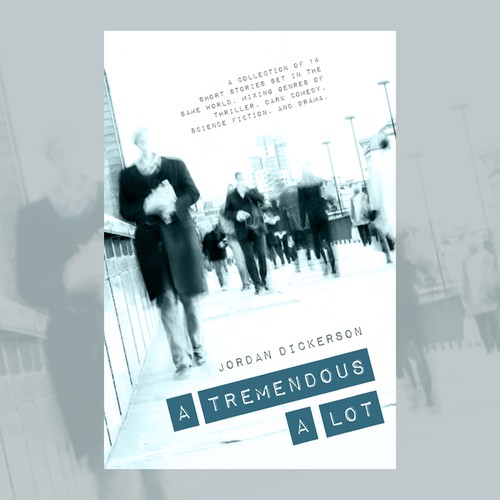 Contemporary book cover with the title 'Bold cover for short story collection'