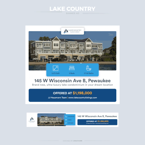 Animated GIF design with the title 'Luxury Real Estate Brokerage Ad'