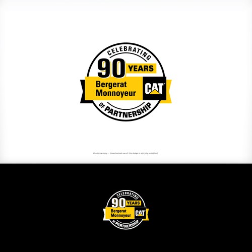 50 year anniversary logo with the title 'LOGO for Celebration of 90 years of partnership'