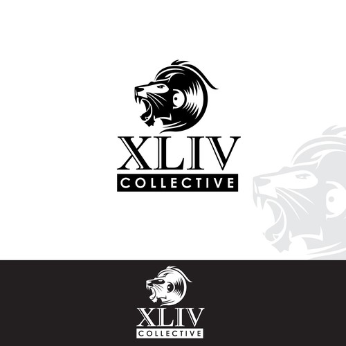 Vinyl record design with the title 'Music Distribution  Logo for XLIV'