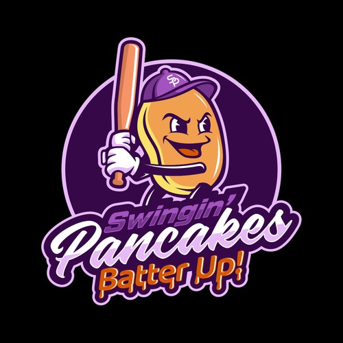 Pancake design with the title 'Winner of Swingin' Pancakes Contest'