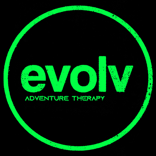 Rough logo with the title 'Rough and rugged logo for an outdoor adventure therapy service'