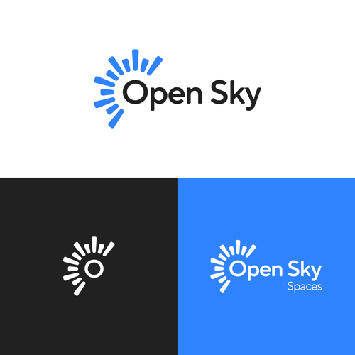 Coworking logo with the title 'Logo concept for a coworking space'