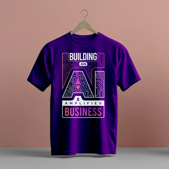 Purple t-shirt with the title 'AI'