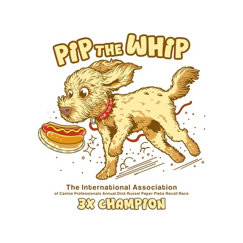 Pet artwork with the title 'Cute Dog Running Illustration for Dog Trainers'