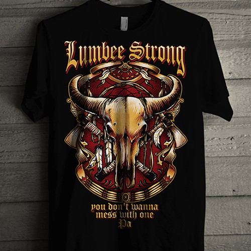 Art t-shirt with the title 'Lumbee Strong'