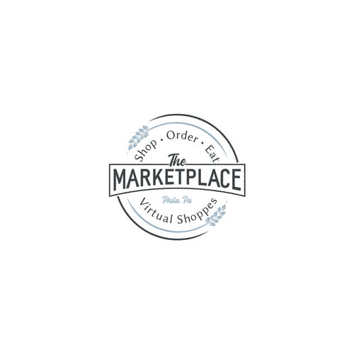Farmers' market logo with the title 'Logo for a group of online shops'