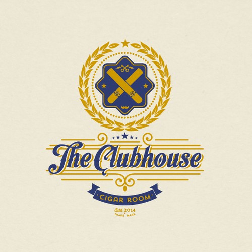 Club logo with the title 'Cigar Clubhouse - Logotype design'