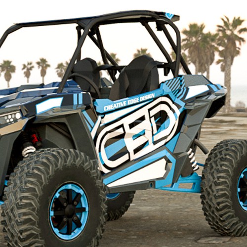 Off-road design with the title 'RZR Turbo S Design'