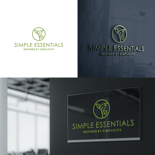 Essential oils logo with the title 'simple essentials logo'