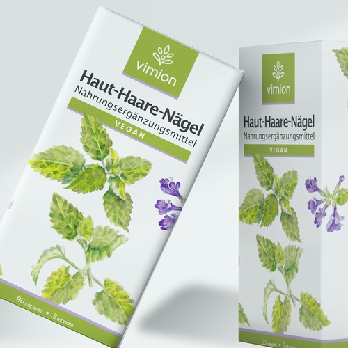 Botanical packaging with the title 'Packaging design for botanical supplements '