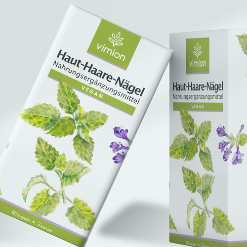 Herbal packaging with the title 'Packaging design for botanical supplements '