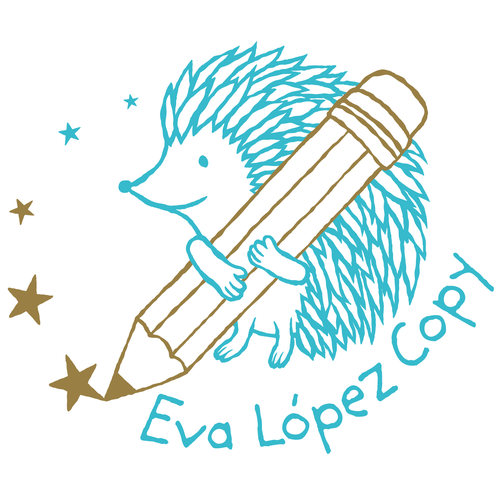 Hedgehog logo with the title 'logo pour entreprise par écrit personnage'