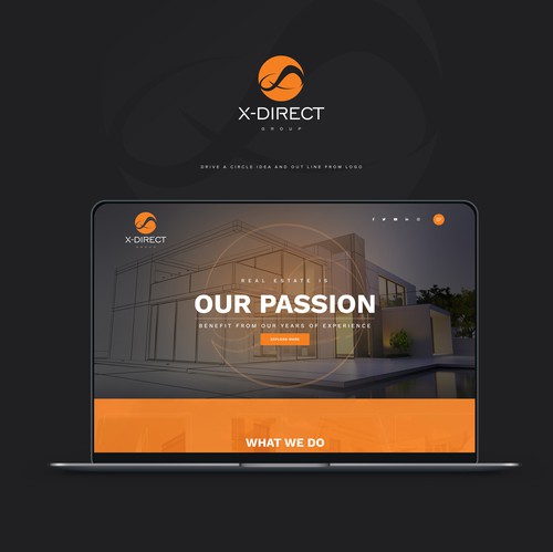 Real estate website with the title 'Modern and Clean Website'