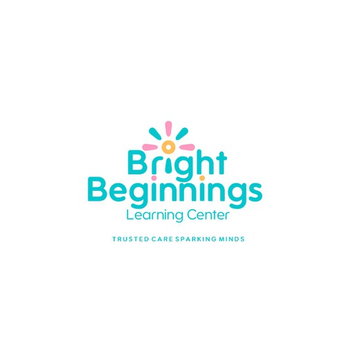 Learning center logo with the title 'Bright Beginnings Learning Center – Playful & Friendly Brand Identity'