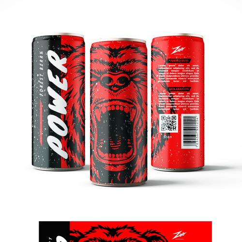 Animal packaging with the title 'Product Design for Sports Drinks Line '