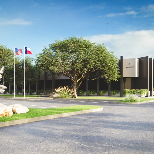 Exterior design with the title 'Facade for an industrial building'