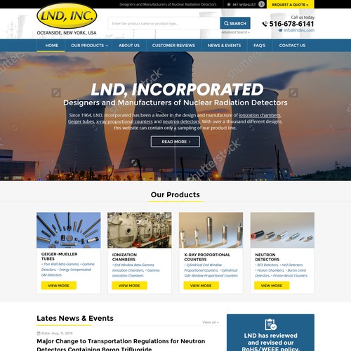 Cool website with the title 'LND Inc'
