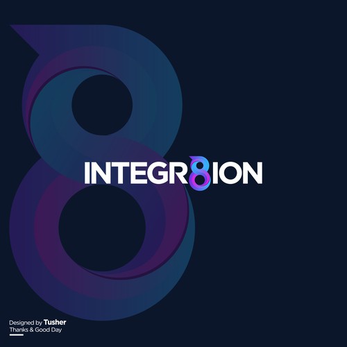 Number 8 logo with the title 'Logo Design'