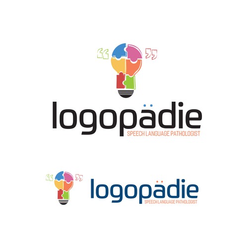 Puzzle logo with the title 'Speech Pathologist Logo Design'