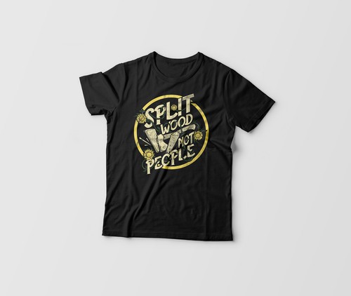 Industrial t-shirt with the title 'SPLIT WOOD'